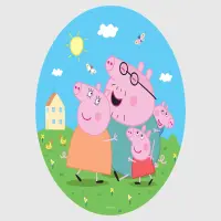 Vliesov� fototapeta na zed' Pras�tko Peppa s Rodinou | 70 x 70 cm | CRD 5809 - 601