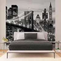 Vliesov� fototapeta na zed' �ernob�l� Brooklynsk� most p�i z�padu slunce | 375 x 270 cm | FTNS 2465