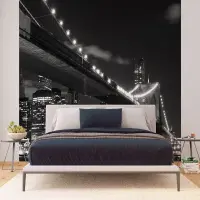Vliesov� fototapeta na zed' Brooklynsk� most v noci | 375 x 270 cm | FTNS 2469