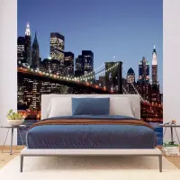 Vliesov� fototapeta na zed' Brooklynsk� most p�i z�padu slunce | 375 x 270 cm | FTNS 2472
