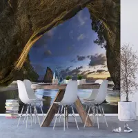Vliesov� fototapeta na zed' Z�toka Cathedral Cove | 375 x 270 cm | FTNXXL 3000