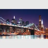 Vliesov� fototapeta na zed' Brooklynsk� most ve�erem | 202 x 90 cm | FTNH 2714