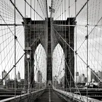 Vliesov� fototapeta na zed' Pr�chod Brooklynsk�m mostem | 155 x 110 cm | FTNM 2664
