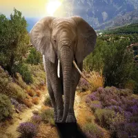 Vliesov� fototapeta na zed' Slon� pou� | 155 x 110 cm | FTNM 2671