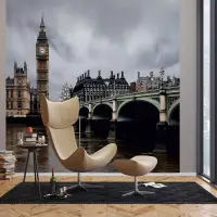 Vliesov� fototapeta na zed' Ponur� v�hled na Big Ben | 375 x 270 cm | FTNXXL 0423