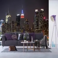 Vliesov� fototapeta na zed' Manhattan v noci | 375 x 270 cm | FTNXXL 2411