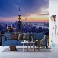 Vliesov� fototapeta na zed' Manhattan p�i z�padu slunce | 375 x 270 cm | FTNXXL 2413