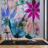 Vliesov� fototapeta na zed' Kv�tinov� siluety | 375 x 270 cm | FTNXXL 2492