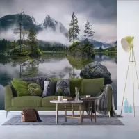 Vliesov� fototapeta na zed' Jezero u hory Hochkalter | 375 x 270 cm | FTNXXL 3013
