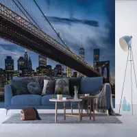 Vliesov� fototapeta na zed' No�n� Brooklynsk� most | 375 x 270 cm | FTNXXL 3024