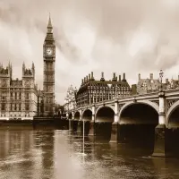 Vliesov� fototapeta na zed' Nostalgick� v�hled na Big Ben | 360 x 254 cm | FTS 0480