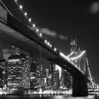 Vliesov� fototapeta na zed' No�n� Brooklynsk� most | 360 x 254 cm | FTS 1305