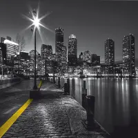 Vliesov� fototapeta na zed' No�n� n�b�e�� Bostonu | 360 x 254 cm | FTS 1317