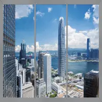 Vliesov� fototapeta na zed' Okno do Hongkongu | 360 x 254 cm | FTS 1318